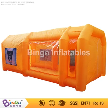 

Portable 6X3X2.5M Orange inflatable spray paint booth 2018 hot sale inflatable car painting cabine car maintaining room for sale