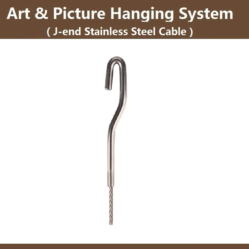 Free shipping,J end stainless steel cable 240cm,picture hanging systems