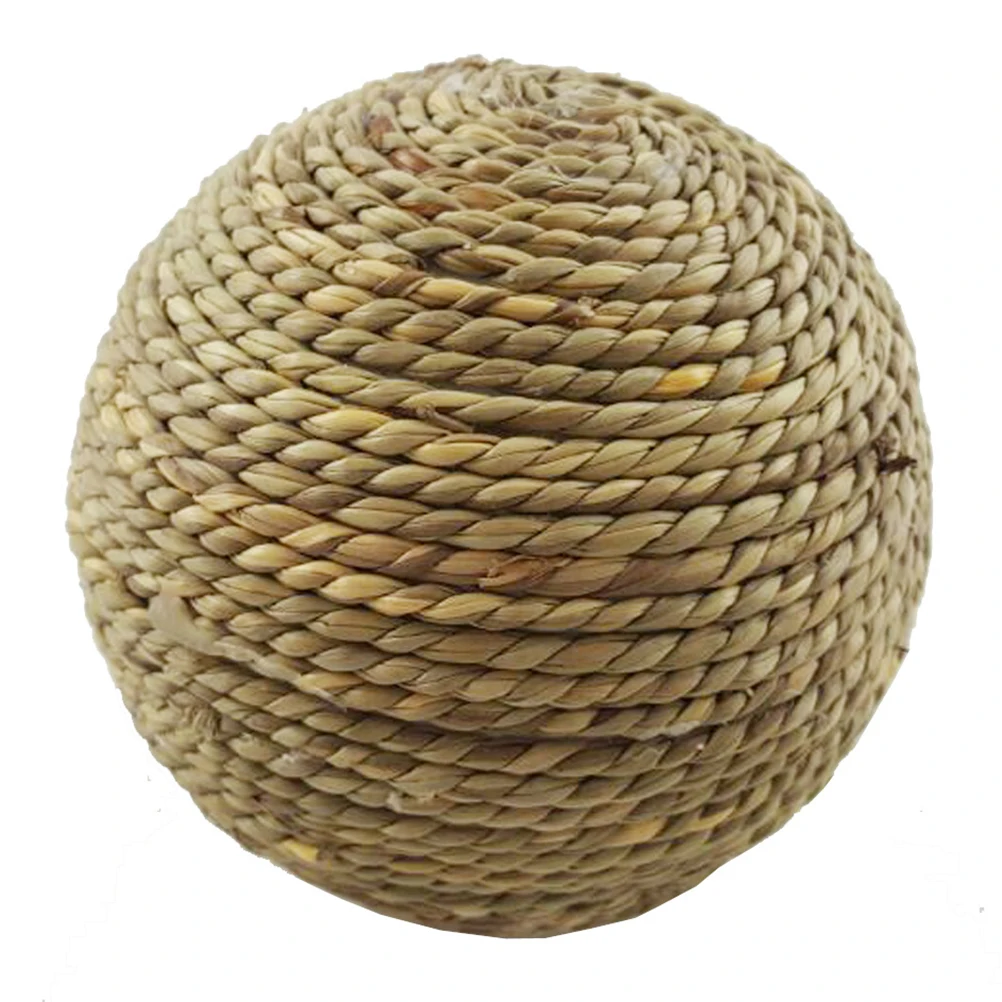 С натуральной травой мяч Portative нетоксичный небольшой легкий тростниковый шар трава мяч для жевания попугай маленьких домашних животных кролики