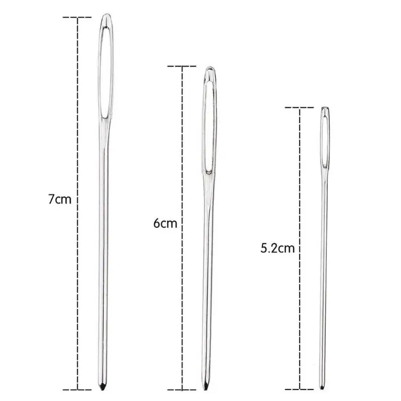 9 шт. 3 размера швейные иглы с большими глазами металлические тупые иглы Вышивка крестом пряжа швейные инструменты