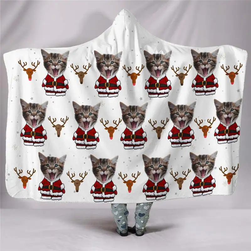 Custom-cat-santa-blanket