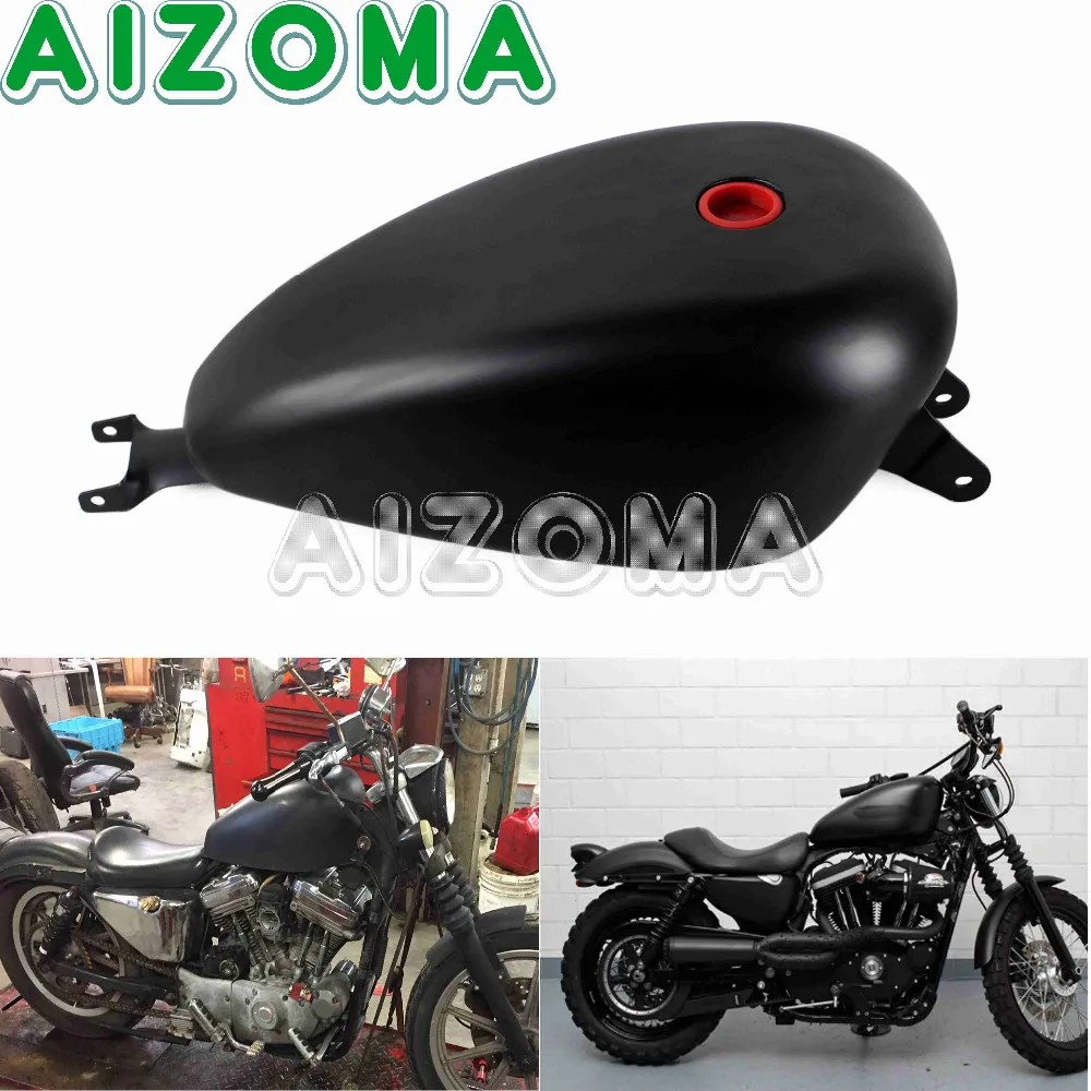Черный топливный бак на 3 галлонов масло для мотоцикла Harley Sportster 72 Custom 48 XL883 XL1200