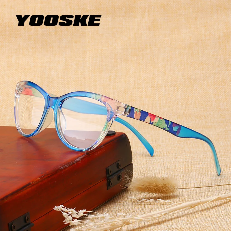 

YOOSKE Unbreakable Reading Glasses Men Women Ultralight PC Frame Toughness Presbyopic Eye Glasses with Diopter Anti Fatigue Lens