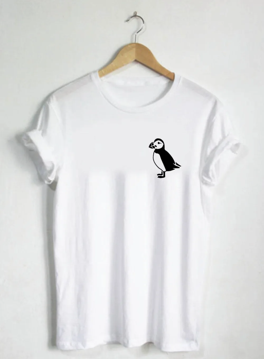 

Puffin Shirt - Bird Tshirt Unisex Shirt or Womans Tshirt Mens Gift Ice Bird Penguin Cute Graphic Seabird-D187