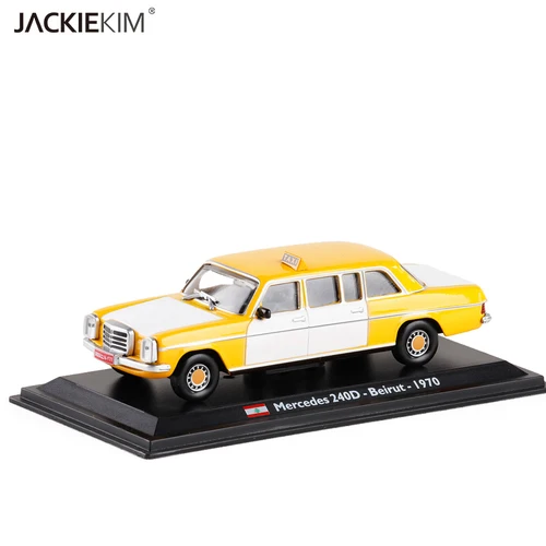 1/43 Mercedes 240D Бейрут 1970 модель автомобиля из сплава для такси - Цвет: Сиренево-синего цвета