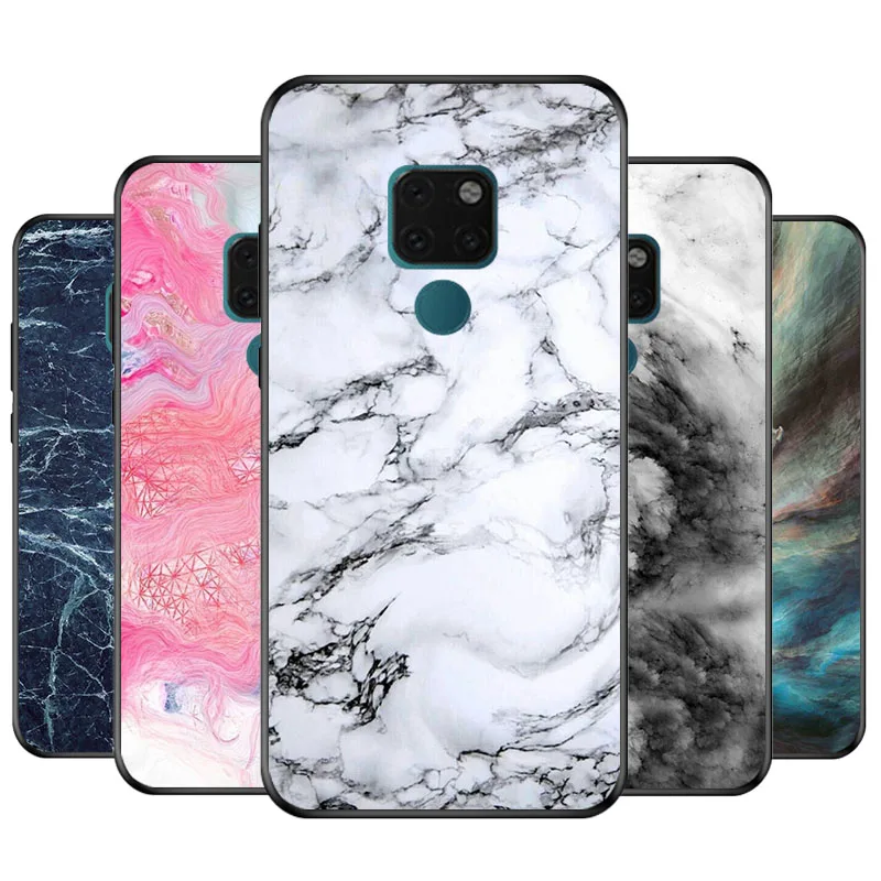 Candy Stone Pattern Phone Case For Huawei Mate 20X Sample Marble Silicone TPU Soft Back Cover Shockproof |