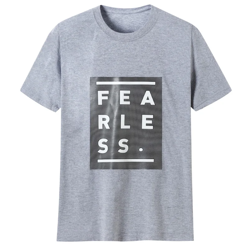 

Aoliwen 2019 Summer Comfort Men Cotton T-shirt Printing, black, white and grey High quality sweat absorption Easy men's t shirt