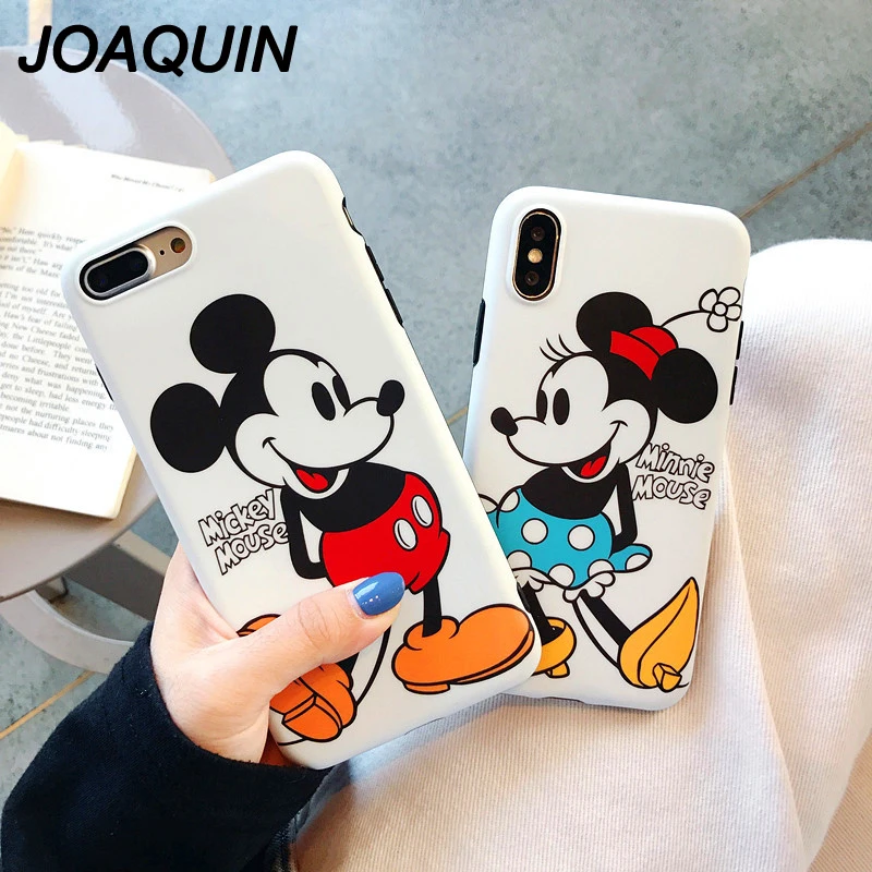

interesting Cartoon Mickey Minnie Mouse Case For iPhone 6 6s 8 X 7 Plus XR XS MAX Cover For iPhone 7 Plus Soft IMD Fundas