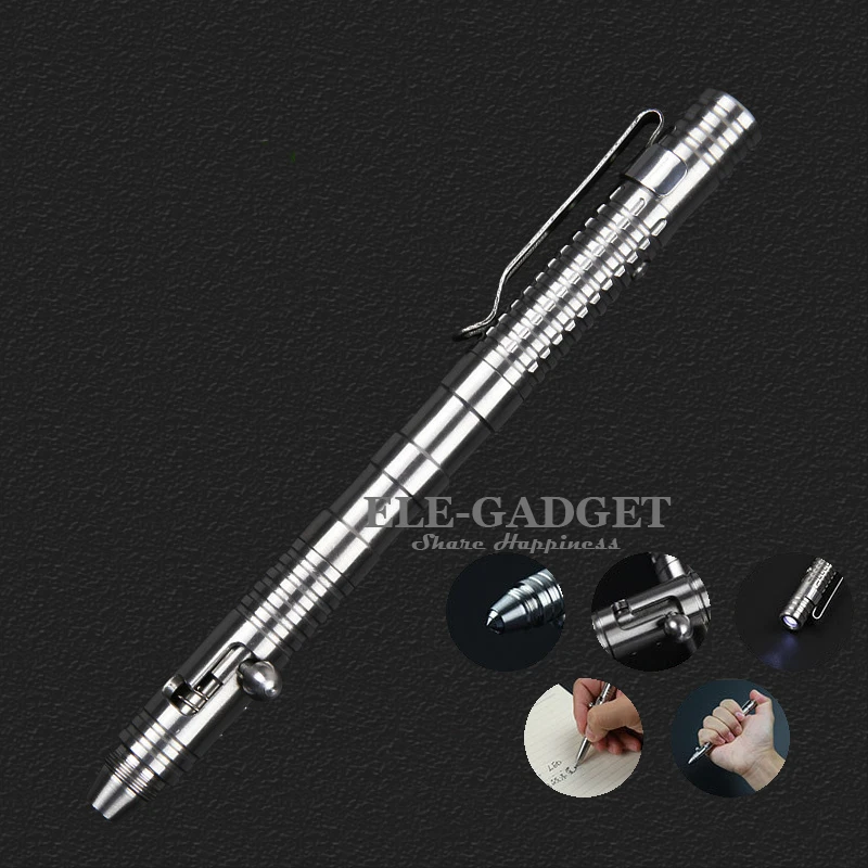 imágenes para De Acero Inoxidable de alta Calidad Tactical Pen Con Linterna Autodefensa Armas Rompe el Vidrio De Emergencia Perno Interruptor Caja de Regalo imágenes para De Acero Inoxidable de alta Calidad Tactical Pen Con Linterna Autodefensa Armas Rompe el Vidrio De Emergencia Perno Interruptor Caja de Regalo