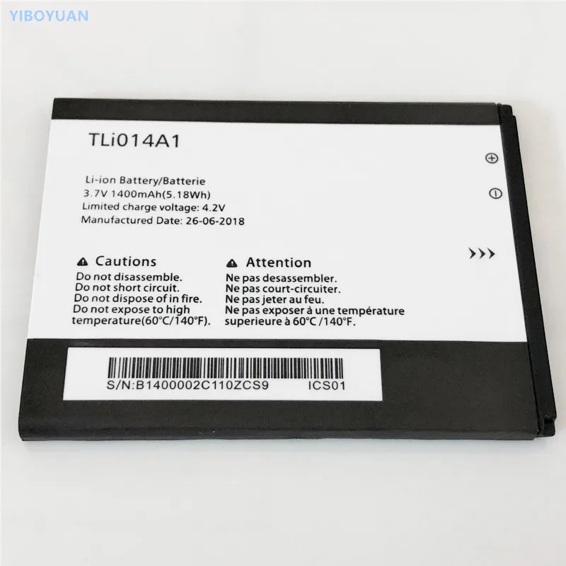 

3.7V 1400mAh TLi014A1 For Alcatel One Touch Pixi 3 4.5" 4027D 4027X 4027A 4027N 4028E 4028A 4028J 4028S Battery