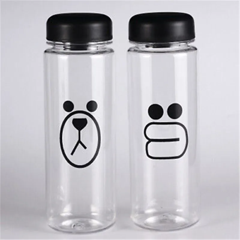 

Modern New And Creative Portable Cartoon Sport Cup Plastic Fruit Juice Water Cup 500ML Cute Pattern