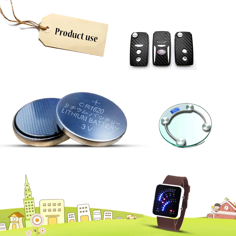 10 ⑤ упак. 2 карты CR1620 кнопочные батареи ECR1620 DL1620 5009LC ячейка монета литиевая
