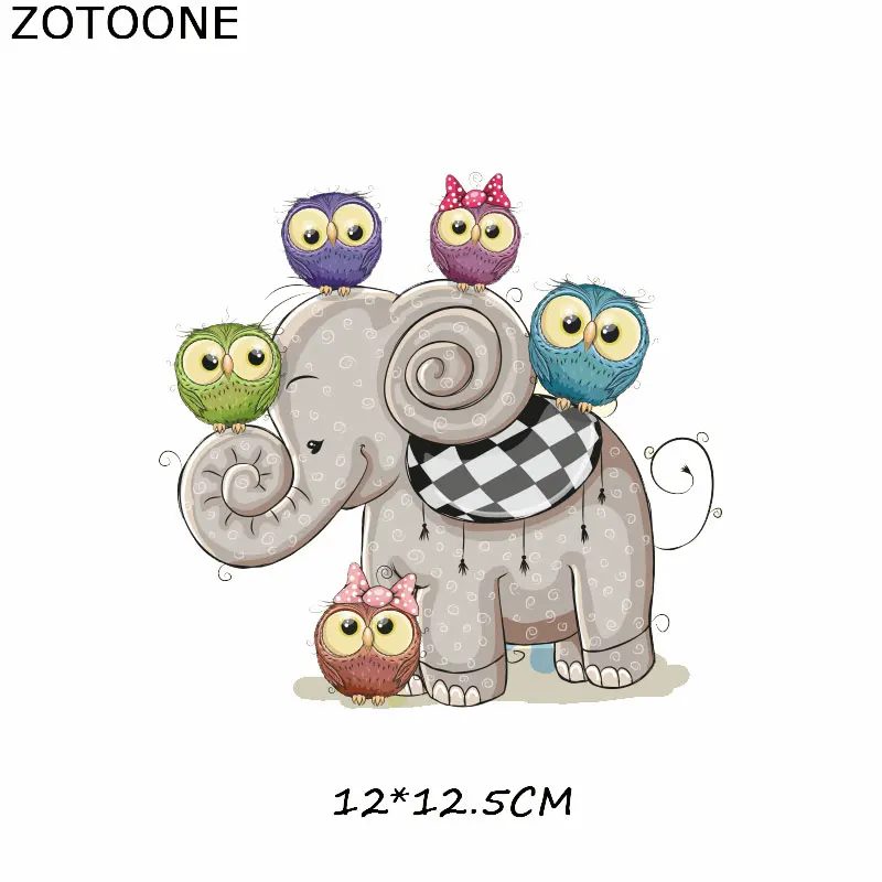 18 ZOTOONE железные милые нашивки в виде животных для детской одежды DIY Футболка аппликация теплопередача винил кошка собака нашивка единорога наклейки - Цвет: 18