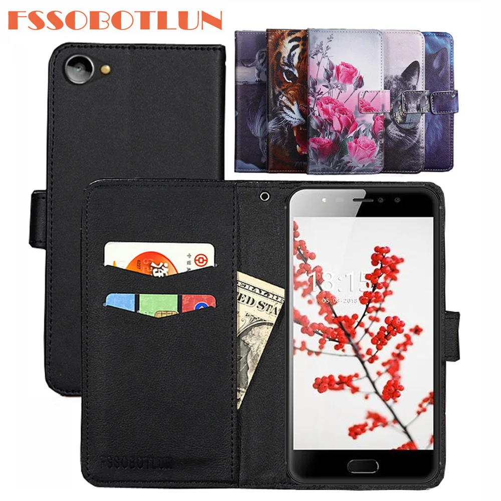 

FSSOBOTLUN BQ BQ-5521L Rich Max Case PU Leather Retro Flip Cover Shell Magnetic Fashion Wallet Cases Kickstand Strap BQ 5521L