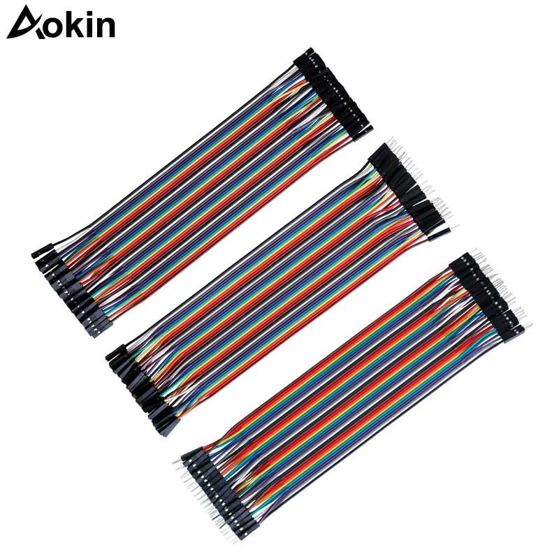 

Breadboard Wires Jumper Wires dupont cable 120pcs Multicolored 15/20cm 40 pin Breadboard Jumper Wires Ribbon Cables for arduino