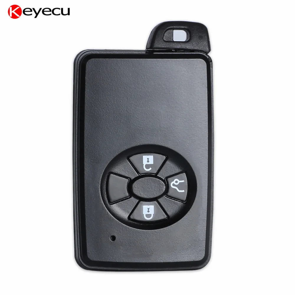 

Keyecu 10pcs for Toyota New Replacement Smart Remote Control Car Key Shell Case Fob Housing Cover 3 Button