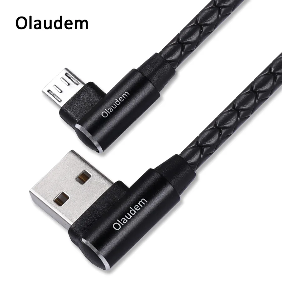 

Olaudem Cables 90 Degree Cable USB Micro USB Fast Charge Data Wire Cord For Charging The Phone Microusb Cable CB097