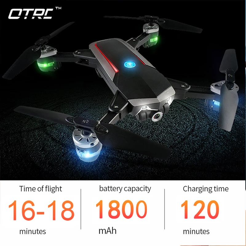 OTPRO Радиоуправляемый Дрон с камерой HD Wifi FPV удерживающий высоту один ключ возврат