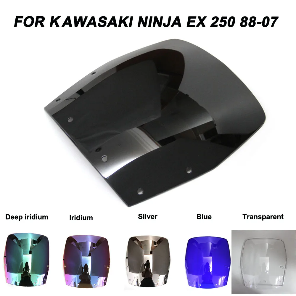 

Motorcycle Motorbike Windshield Double Bubble Windscreen Wind Deflectors For Kawasaki NINJA 250 EX250 EX-250 250R 1988-2007