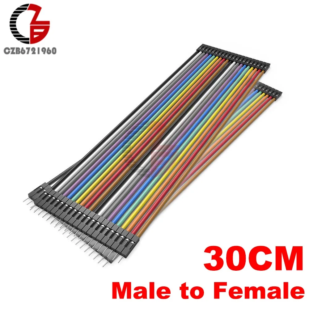 40 Pin Dupont кабель 10 см 20 см 30 см мужчин и женщин Dupont линия макет Jmper разъем провода для Arduino DIY - Цвет: 30CM Male-Female