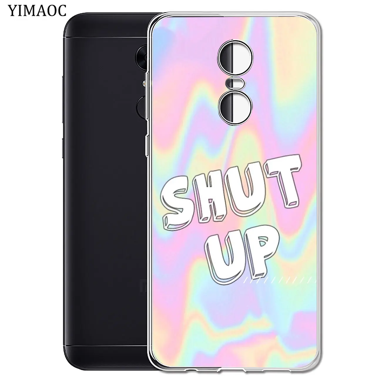 Мягкий чехол для телефона YIMAOC Who Cares shut up Bitch Xiaomi MI Redmi 8A 7A 6A 5A 4X Note 8 7 6 Pro 5 Plus|Бамперы| |