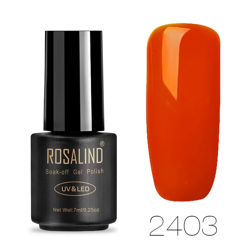 2403 ROSALIND, 7 мл, лак для ногтей, телесный, серый, красный, чистый цвет, гель-лаки для нейл-арта, полуперманентный, УФ, замачиваемый, гель, маникюрный лак - Цвет: 2403