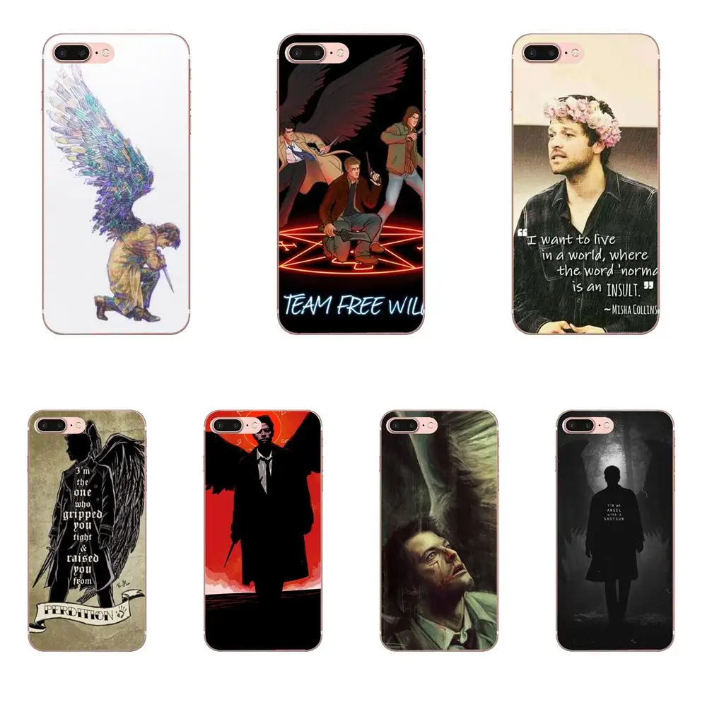 Castiel Cas супернатуральный милый чехол для телефона Apple iPhone X XS Max XR 4 4S 5 5C 5S SE 6 6S 7 8