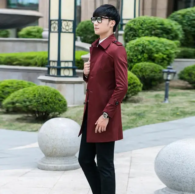 red overcoat mens
