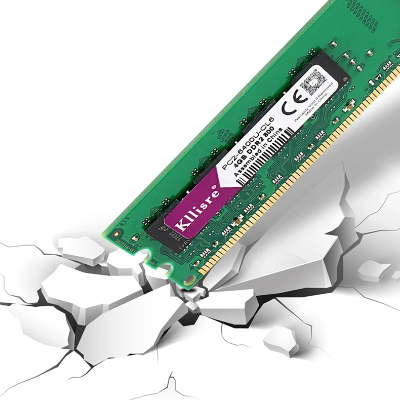 Kllisre DDR2 4 ГБ ОЗУ 800 МГц PC2-6400 Настольный ПК Память DIMM 240 контактов для системы AMD Высокая совместимость