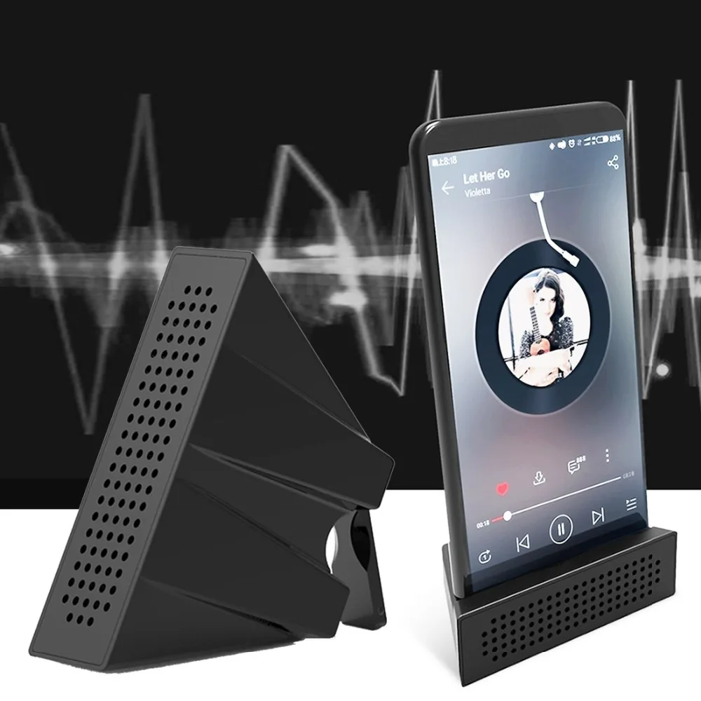 HAWEEL 2 в 1 усилитель звука док-станция динамик ABS держатель телефона Подставка для iPhone, iPad, samsung, других смартфонов