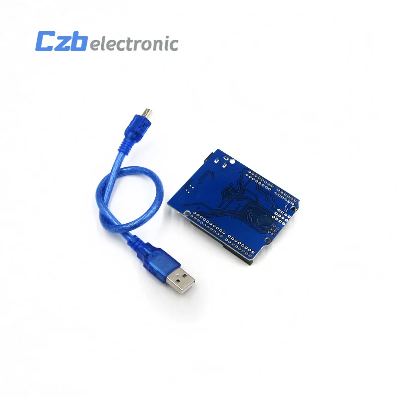 HX06E007DXOne set New UNO R3 CH340G MEGA328P For Arduino UNO R3 ATMEGA328P AU Compatible CH340 Replace Atmega16U2 With Mini USB With LOGO (3)
