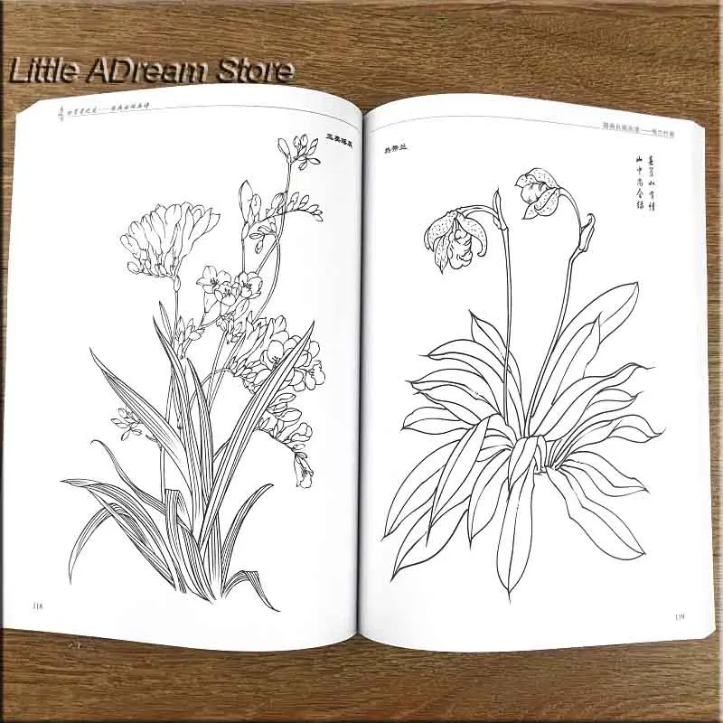 Traditional Chinese Painting Plum orchid, bamboo chrysanthemum Bai Miao Line Drawing Collection Art Book for Adults Chilldren Traditional Chinese Painting Plum orchid, bamboo chrysanthemum Bai Miao Line Drawing Collection Art Book for Adults Chilldren
