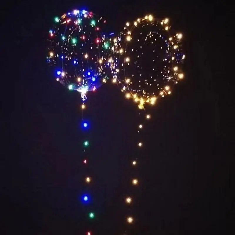 

Transparent Wrinkle Free Wave Bobo Ball Balloon LED Lighting String Inflatable Balloons Wedding Birthday Party Decoration