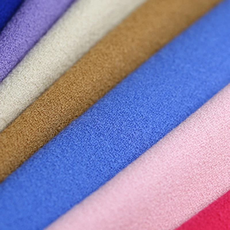 145CM Wide 360G/M Weight Solid Color Wool Crepe Fabric for Autumn