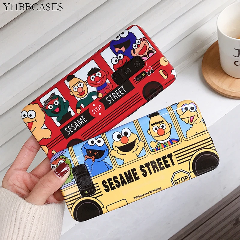 YHBBCASES Cartoon Cookie Phone Cases For Samsung Galaxy S10 5G S8 S9 Plus Note 10 8 9 Cute Bus Soft Silicone Cover |