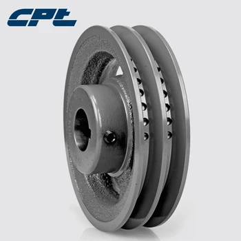 

CPT 2AK56 V Belt sheave pulley for A belt, 2 Grooves, Bore 5/8",3/4",7/8",1",1-1/8", 1-3/16", 1-1/4",1-3/8", 5.45" OD, cast iron