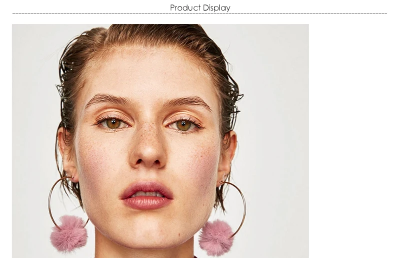 AYAYOO Fashion Woman Earrings 2018 Handmade Ethnic Simple Brincos Big Fringe Earrings Hoop Boho Pom Pom Earings Jewelry  (1)