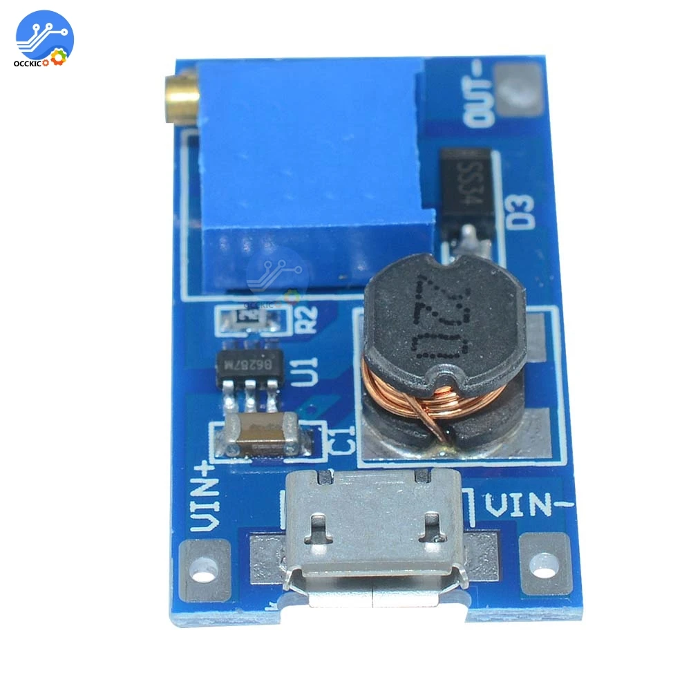 Повышающий преобразователь MT3608 с Micro USB Модуль повышения мощности макс. выход 28 в 2