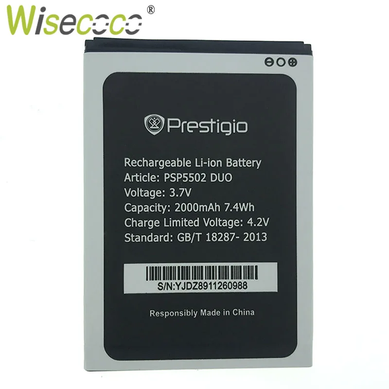 Wisecoco PSP5502 DUO Аккумулятор для Prestigio PSP5502DUO PSP3527 PSP3507 DUO Wize N3 Muze A5 Сменный аккумулятор для телефона+ код отслеживания