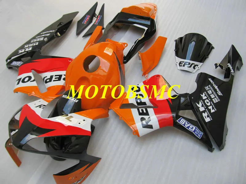 Мотоцикл обтекатель комплект для HONDA CBR600RR F5 03 04 CBR 600RR CBR 600 RR 2003 2004 ABS красные, оранжевые черные обтекатели комплект+ подарки HL35