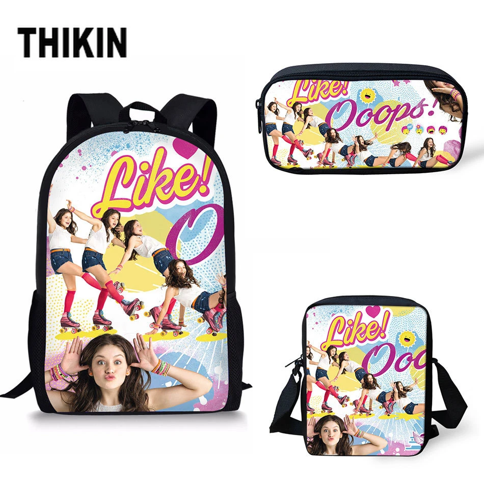 THIKIN, bonita de libros para niños, mochila con diseño de Soy Luna para niñas, bolsas escolares personalizadas, mochilas ortopédicas para niños|Mochilas escolares| - AliExpress