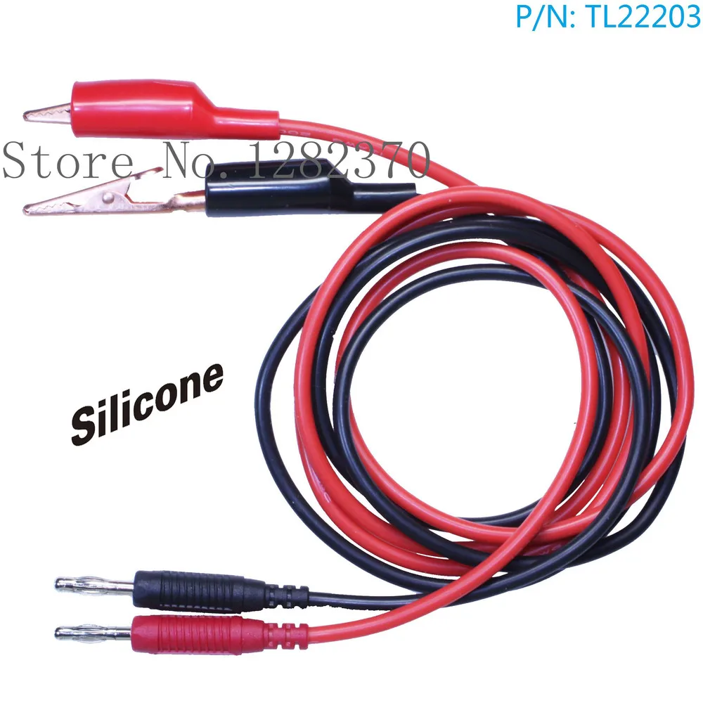 

[SA] TL22203 2.5 square 13AWG32A ultra-soft silicone wire 1m alligator clip power supply output line--5PAIR/LOT