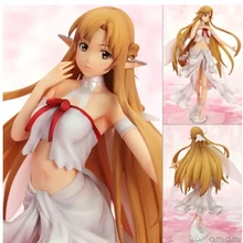 Аниме Sword Art Online для танцев в стиле Феи пикантные Asuna, действие Рисунок игрушки 22 см, обувь для вечеринки в Стиле косплей Sword Art Online Asuna, действие Рисунок Игрушки