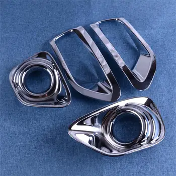 

DWCX ABS Chrome Bumper Front Rear Tail Fog Light Lamp Cover Trim Bezel Garnish Car Auto Fit For Jeep Compass 2011 2012 2013 2014