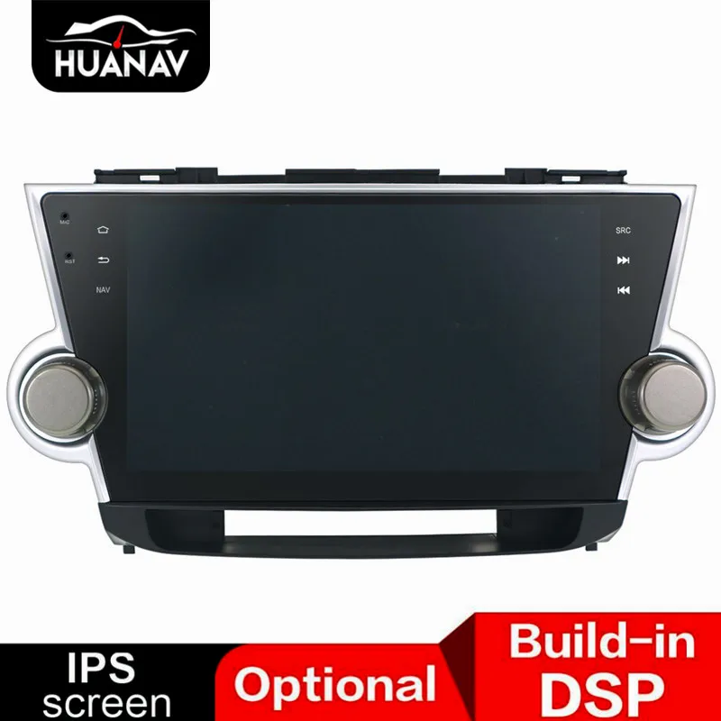 Sale DSP Android 9.0 No Car DVD Player GPS navigation For Toyota highlander 2008-2014 Car radio player Auto stereo multimidia unit 1