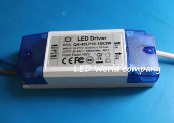 

AC 85-265V 12-18X3w 650mA LED Driver Convertor Transformer For Ceiling Light Power Supply