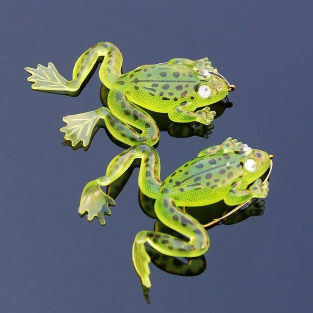 Anmuka Promotions 5Pcs Mini Soft Plastic Frog Fishing Lure Crank Baits