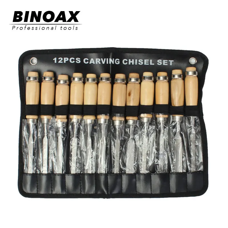 

BINOAX 12Pc Wood Carving Chisel Set Hand Woodworking DIY Tool Knife #ND