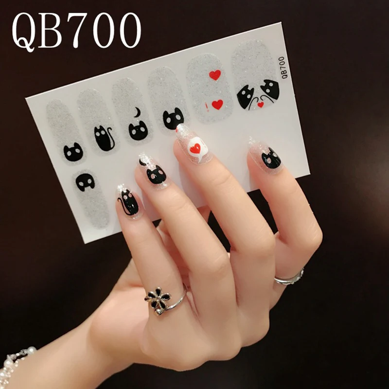 16 pcs/lot Cartoon Nail Sticker Waterproof Nail Art Water Decals Nail