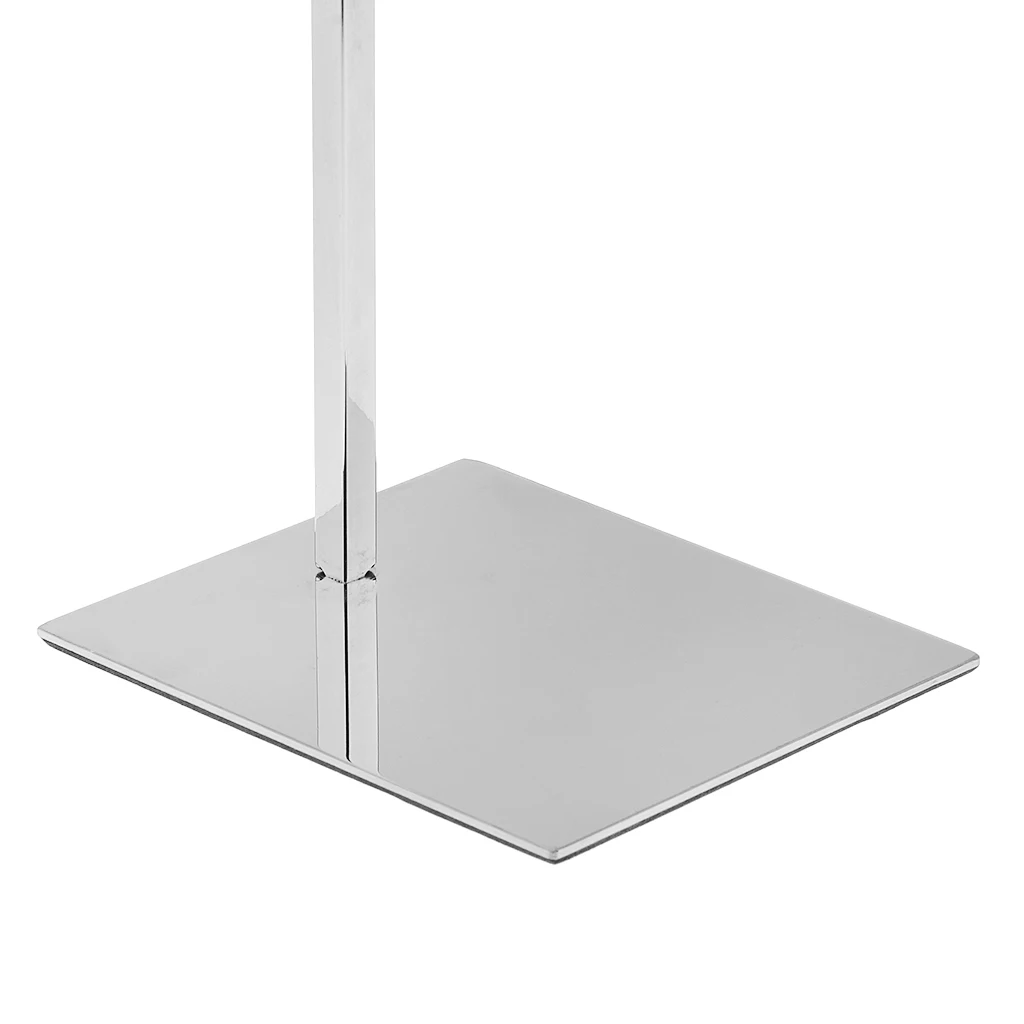Adjustable Handbag Bag Display Stand Stainless Steel Rack Shelf for Clothes Scarf Purse Hat Retail Shop Display - Silver